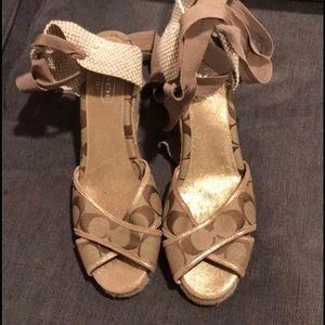 Coach wedge sandals
